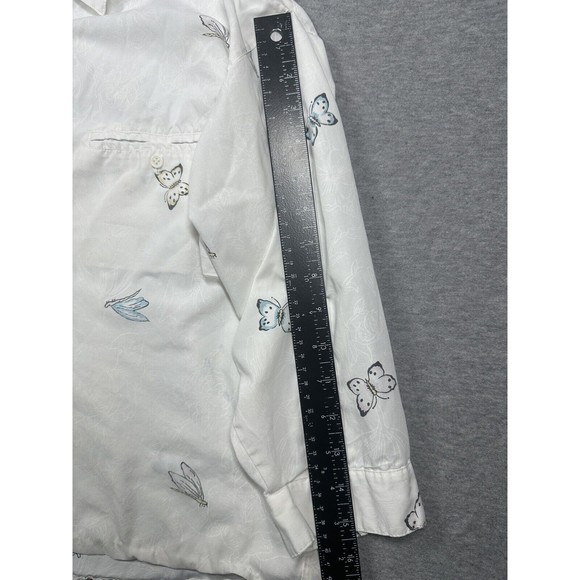 Diane Von Furstenberg‎ Butterfly Print Blouse Size Medium - Picture 11 of 12